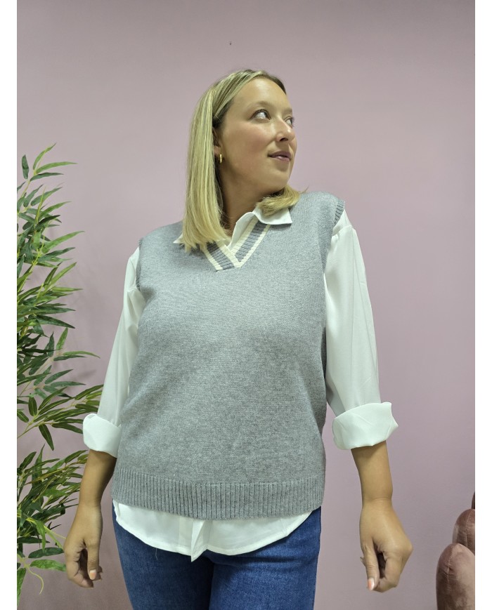Chaleco Oxford Gris