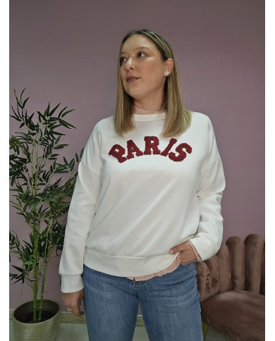 Sudadera Paris blanca