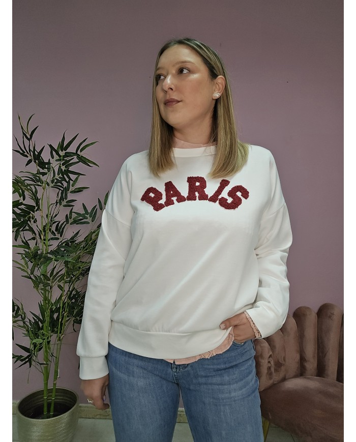 Sudadera Paris blanca