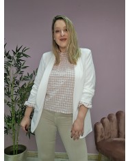 Blazer frunce Blanca