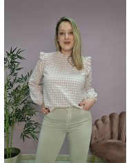 Blusa vichy rosa
